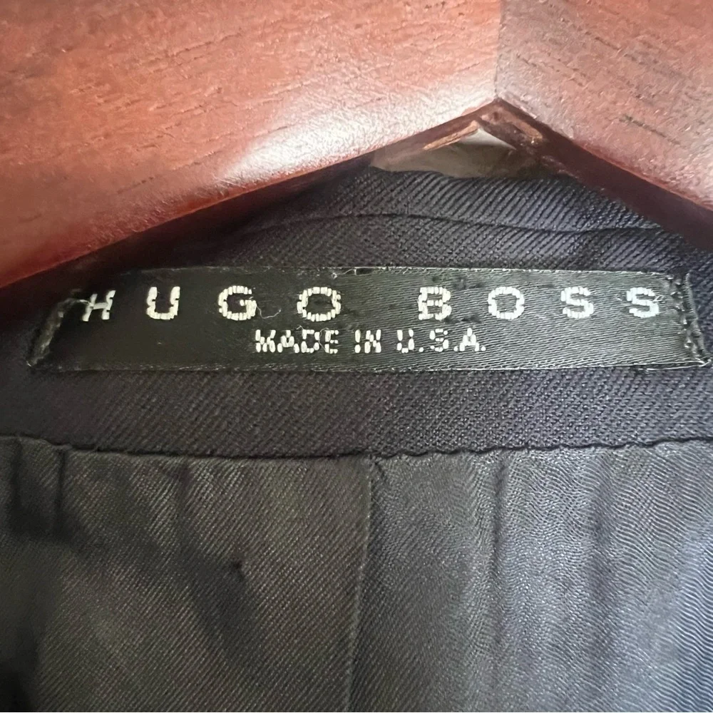 Loro Piana Hugo Boss Cashmere Blazer Jacket Sports Coat Black USA Made Sz 40